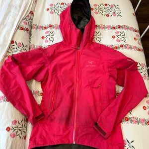 Arc'teryx Bright Pink Gore-Tex Hooded Shell Jacket